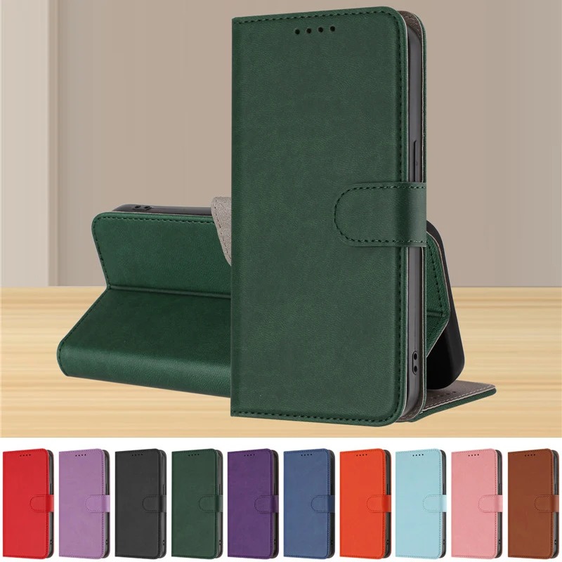 Leather Wallet Card Holder Phone Cover - Étui portefeuille à rabat S26+ pour