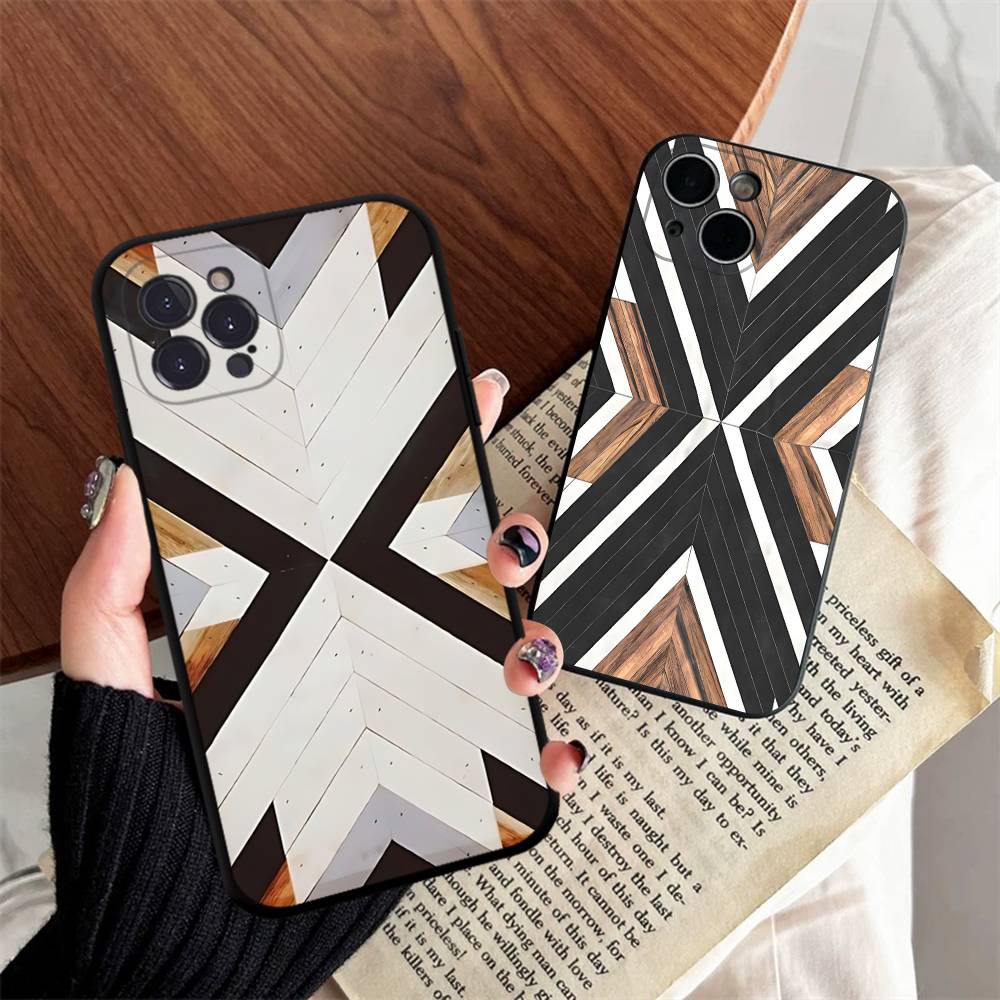 Vintage Floral Pattern Soft Case - Coque de téléphone à motif géométrique