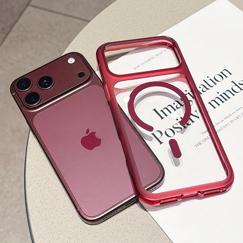 Clear Shockproof Bumper Case - Étui de téléphone magnétique transparent de