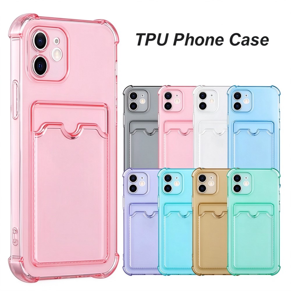 Clear Shockproof Bumper Case - Coque de téléphone transparente avec fente