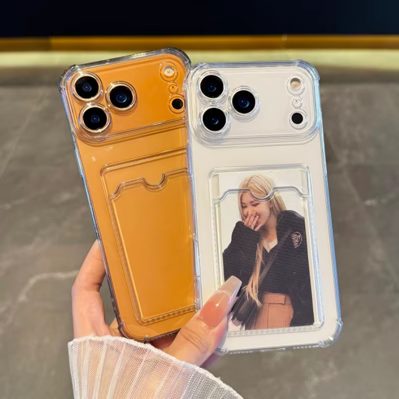 Clear Shockproof Bumper Case - Étui transparent avec fente pour carte