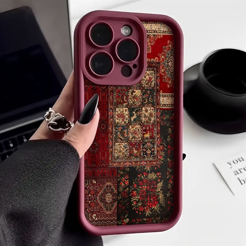 Vintage Floral Pattern Soft Case - Coque de téléphone à motif de
