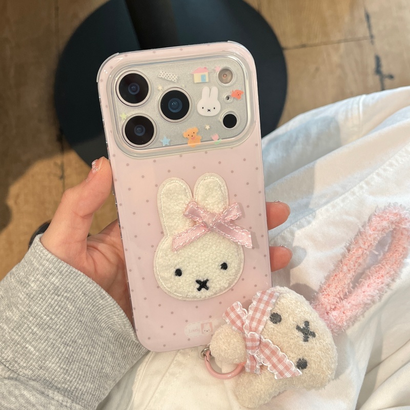 Cute Cartoon Wrist Strap Silicone Case - Coque de téléphone Kawaii mignonne à