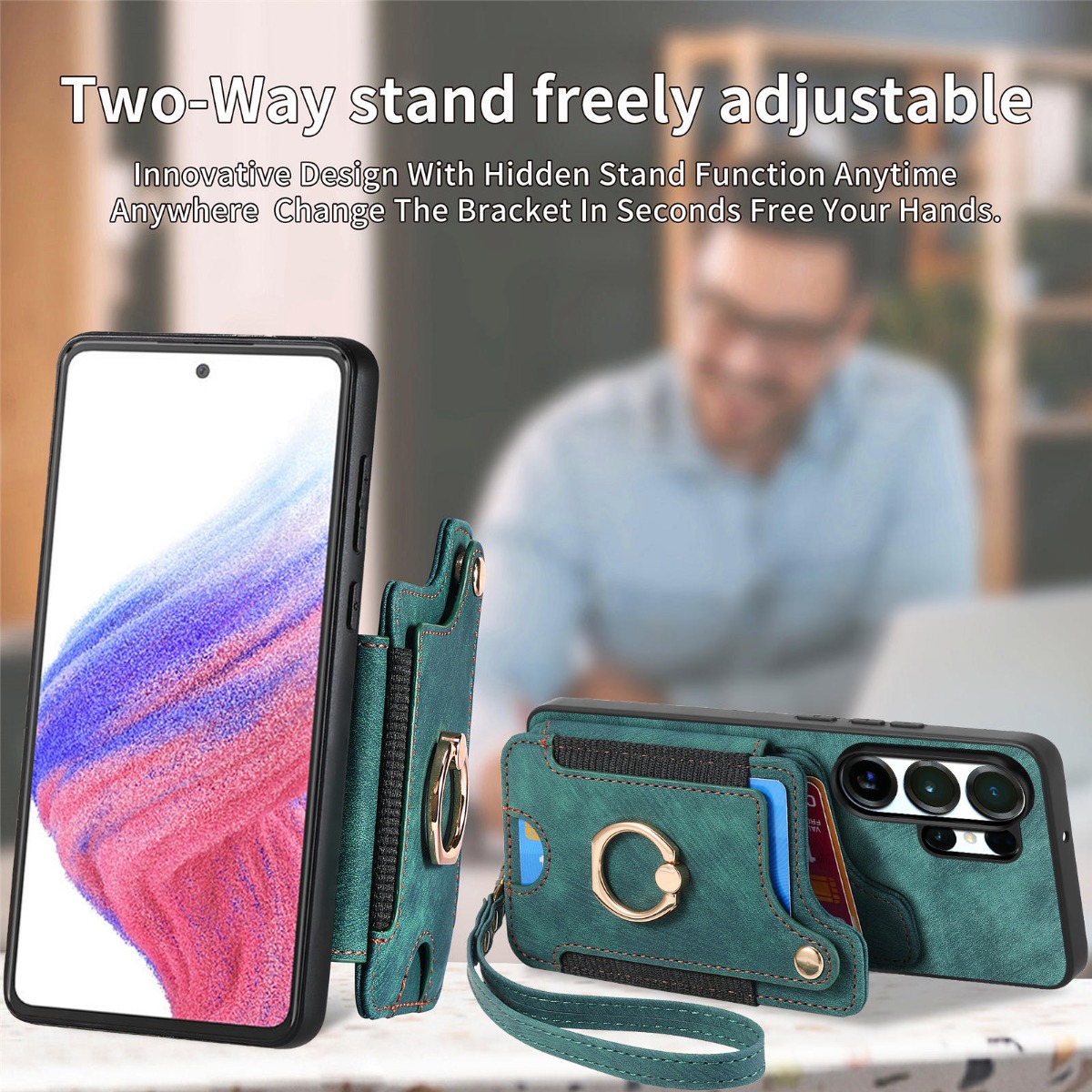 Étui de téléphone pour Samsung - Leather Wallet Card Holder Phone Cover avis et prix